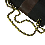 Chanel Brown Vertical Stitch Two-Toned CC Double Flap Bag 90s