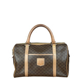 Celine Brown Leather Boston Handbag