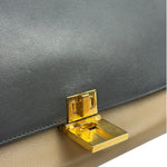 Celine Tri-Color Beige Leather/Suede Trapeze Medium Two-Way Bag