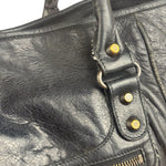 Balenciaga Vintage Black Leather Classic Sunday Tote Bag