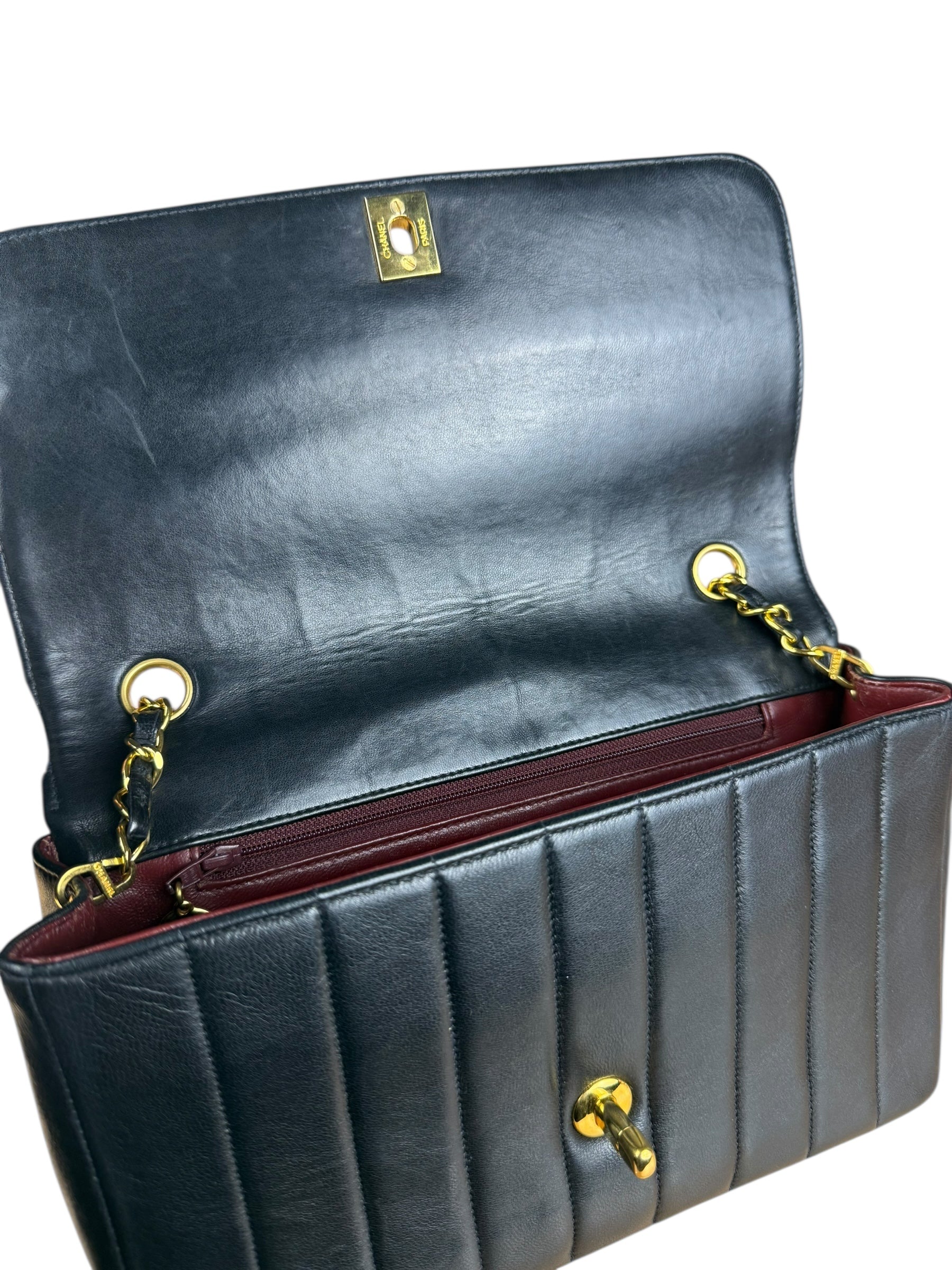 Chanel CC Vertical Quilt Lambskin Flap Bag 2016