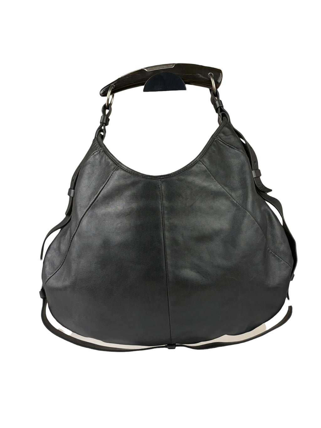 Yves Saint Laurent Black Mombassa Hobo Bag