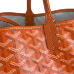 Goyard Saint Louis Orange Leather Tote Bag