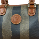 Fendi Vintage Pequin Stripped Nano Boston Bag