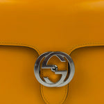 Gucci Orange GG Polished Leather Shoulder Bag