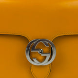 Gucci Orange GG Polished Leather Shoulder Bag