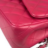 Chanel Pink Quilted Lambskin Jumbo Double Flap Bag 2014