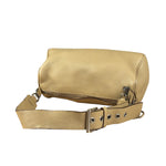 Prada Beige Leather Vitello Daino Buckle Shoulder Bag
