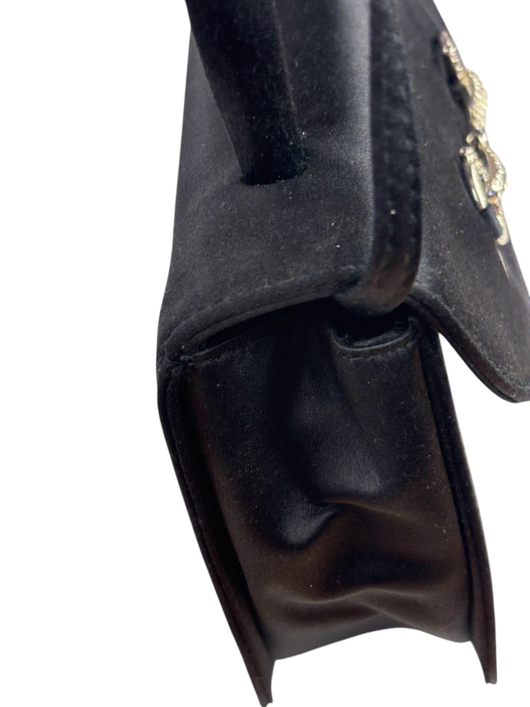 Gucci Vintage Satin Horsebit Top Handle Bag