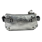 Chloe Metallic Silver Leather Paddington Pochette