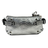 Chloe Metallic Silver Leather Paddington Pochette
