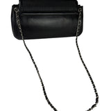 Chanel Black Leather Mademoiselle Accordion Flap Bag 2000