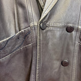 Pierre Balmain Vintage Purple Leather Coat