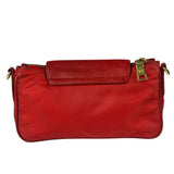 Prada Red Tessuto Nylon/Saffiano Leather Trim Two-Way Bag