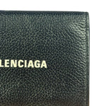 Balenciaga Black Leather Cash Mini Wallet