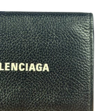 Balenciaga Black Leather Cash Mini Wallet