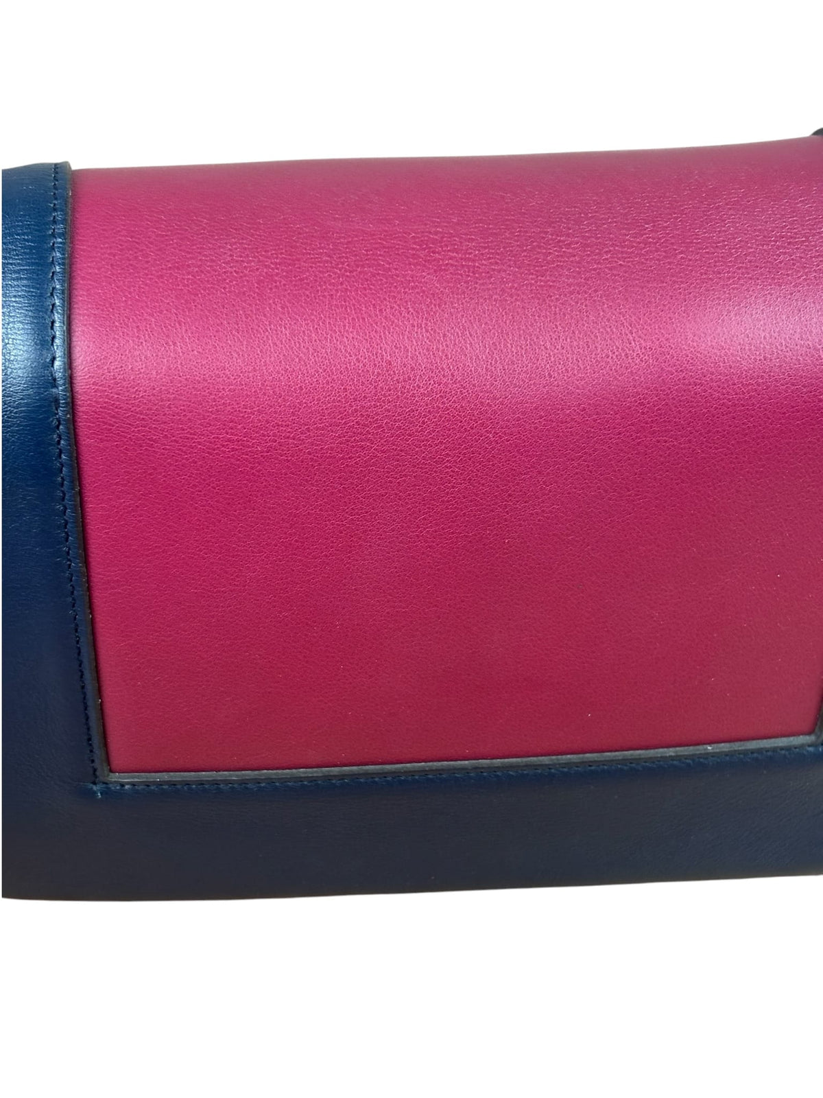 Celine Navy/Pink Leather Medium Shoulder Bag