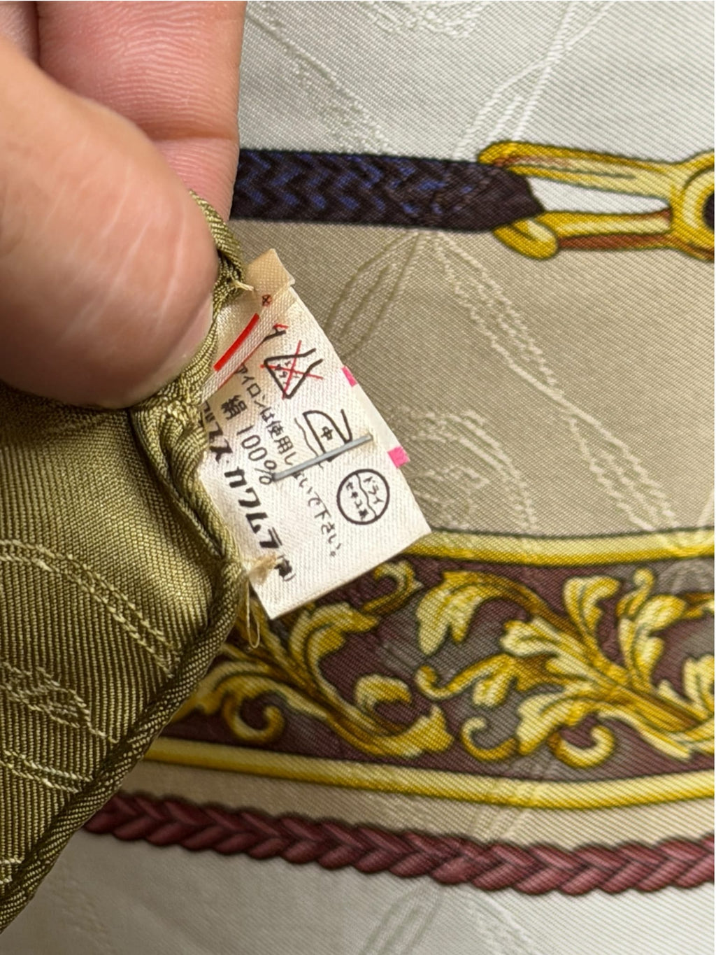 Trussardi Equestrian Carriage Print Silk Square Scarf