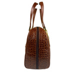 Yves Saint Laurent Vintage Croc-Embossed Leather Handbag