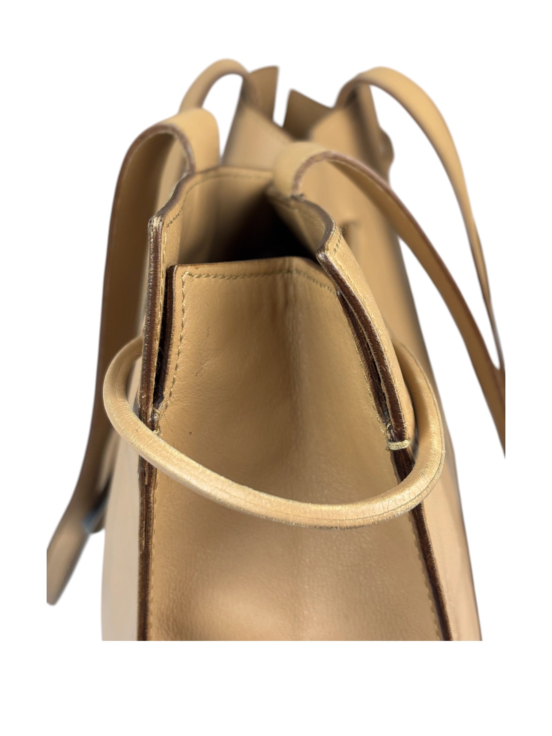 Gucci Beige Leather Balthus Drawstring Tote Bag
