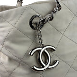Chanel White Quilted Leather Gabrielle Shopping Tote 2010
