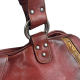 Christian Dior Burgundy Leather Gaucho Saddle Large Shoulder Bag