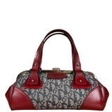 Christian Dior 2005 Doctor Bag Navy/Red Leather Trim