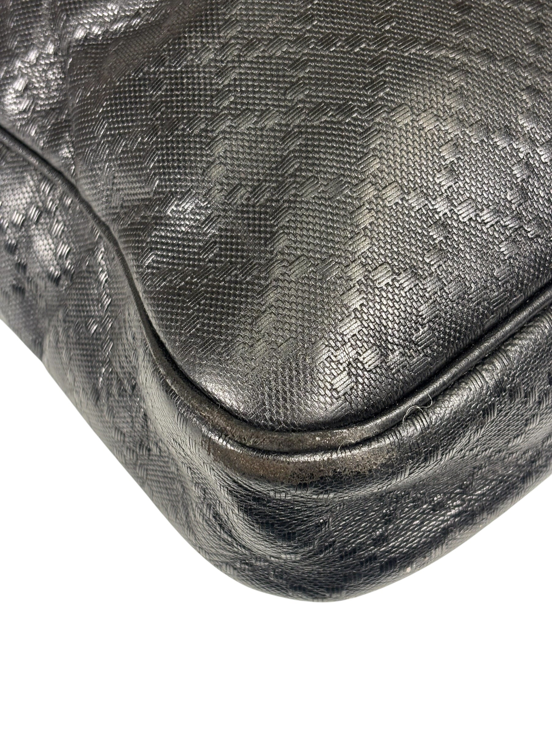 Gucci Black Leather Diamante Briefcase