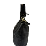Givenchy Vintage Black Leather Nightinagale Braided Handles Hobo Bag