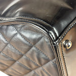 Chanel Black Patent Leather Quilted Lipstick Tote 2011