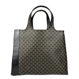 Celine Bicolor Leather Macadam Canvas Tote Bag