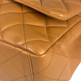 Chanel Caramel Brown Quilted Lambskin Large Shoulder Bag 2009