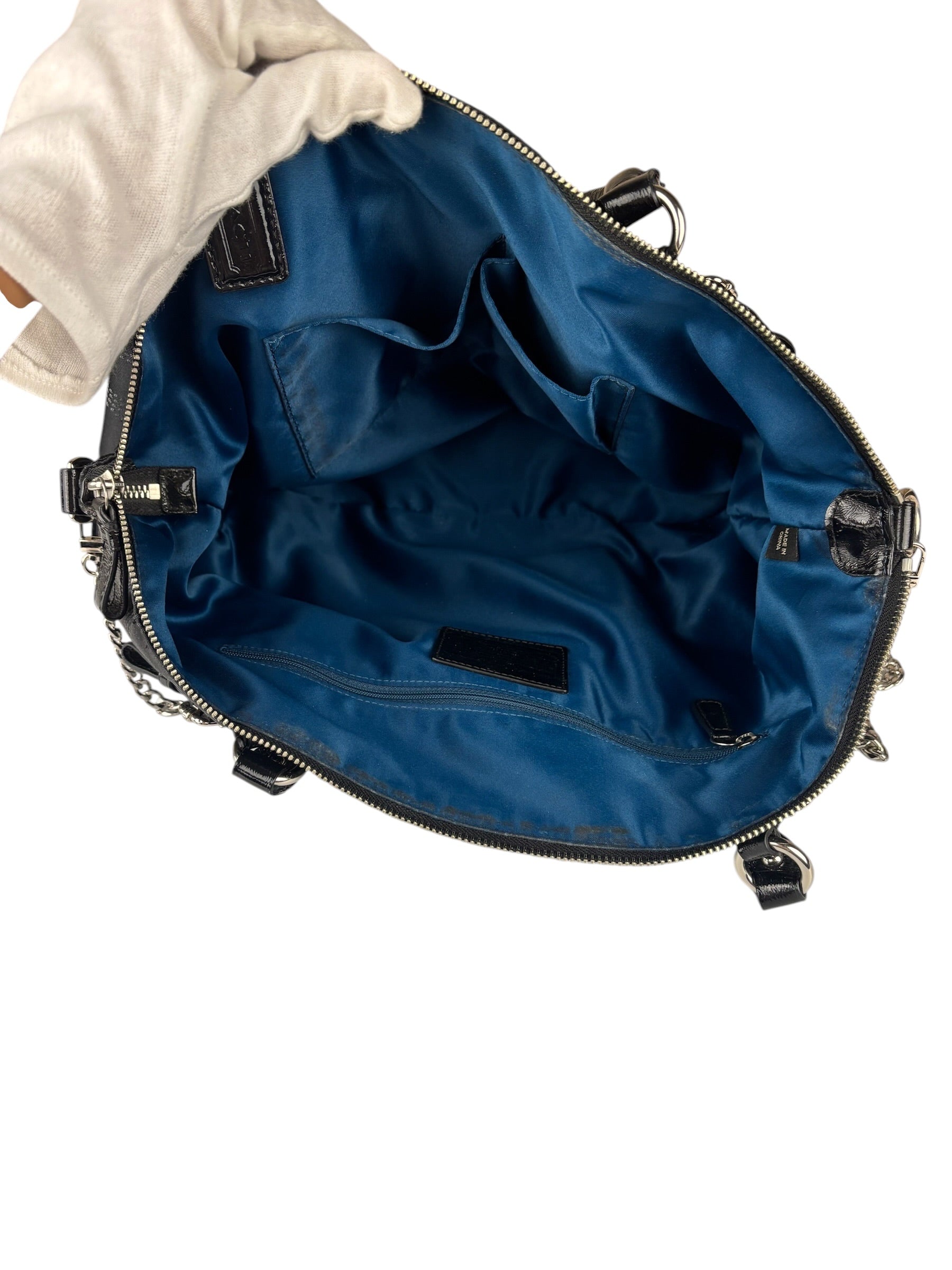 Coach Vinatge Madison Dotted Op Art Sophia Satchel Two-Way Bag