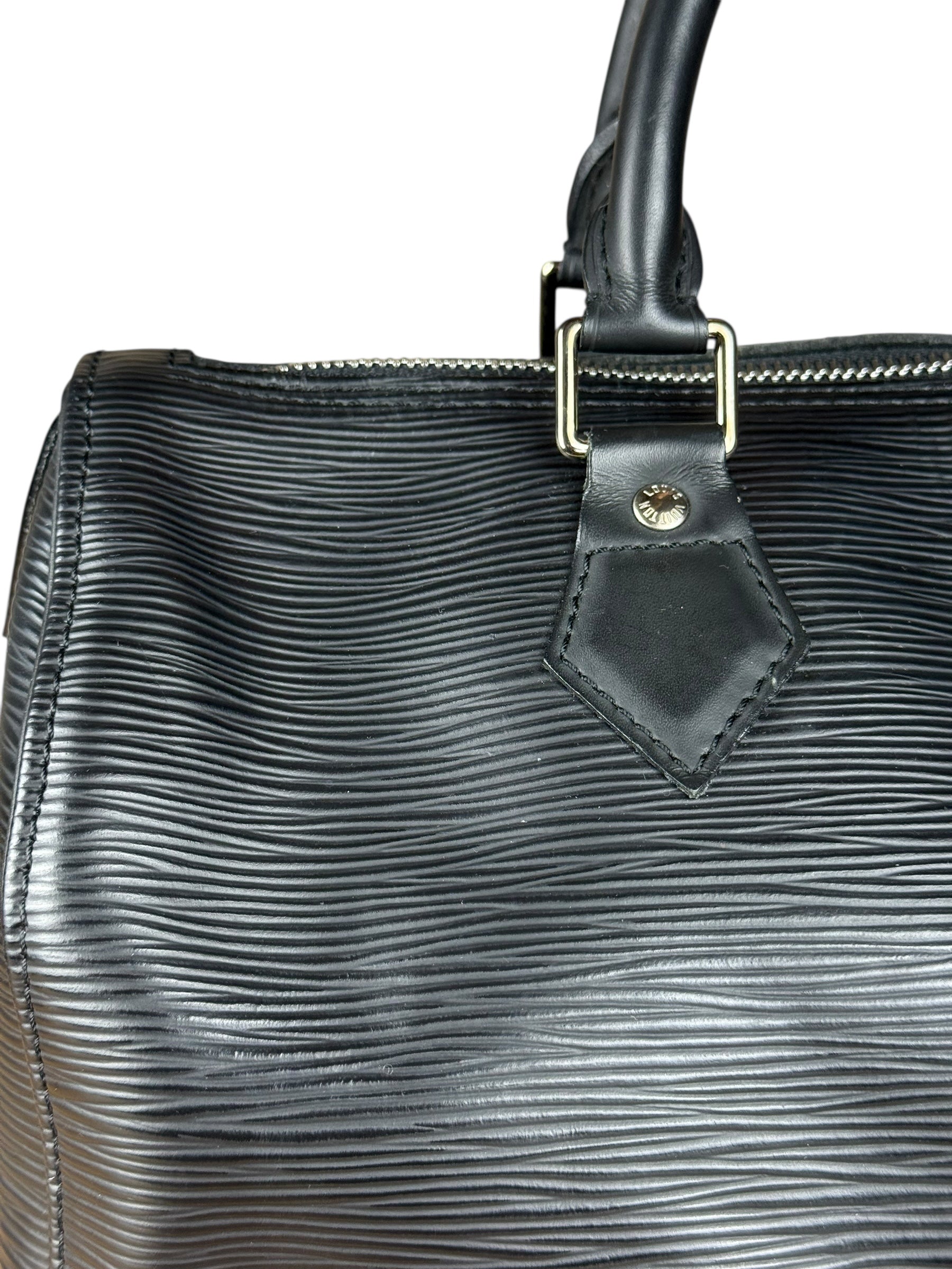 Louis Vuitton Black Epi Speedy 25