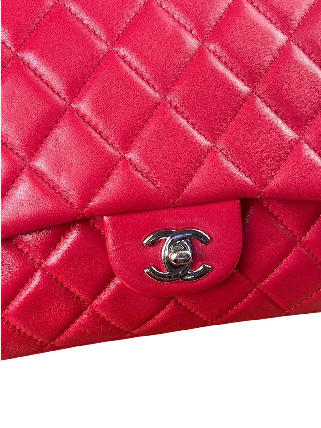 Chanel Coral Pink Quilted Lambskin Accordion Flap Bag 2014
