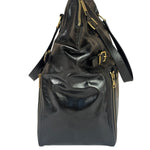Yves Saint Laurent Black Patent Leather Downtown Tote
