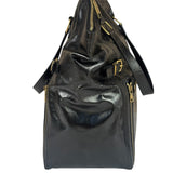 Yves Saint Laurent Black Patent Leather Downtown Tote