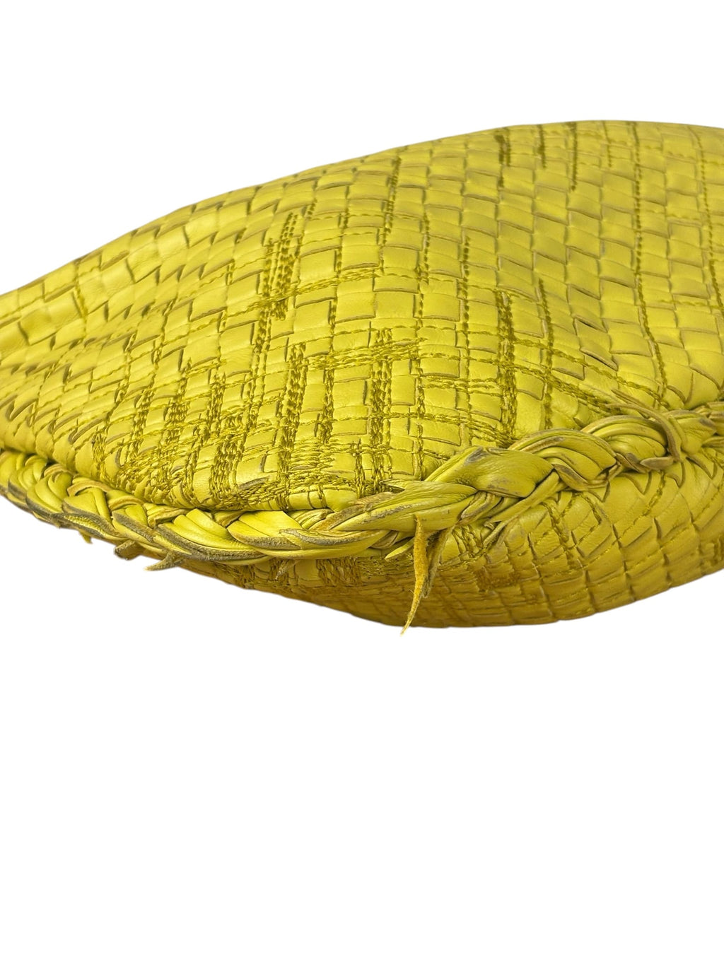 Bottega Veneta Yellow Intrecciato Hobo Bag