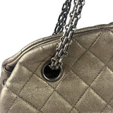 Chanel Metallic Gold Quilted Caviar Just Mademoiselle Bowling Bag 2010