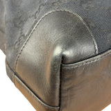 Gucci Black Leather Trim GG Canvas Tote Bag