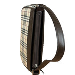 Burberry Vintage Leather Trim House Check Pochette