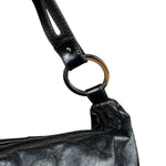 Fendi Vintage Black Leather Oyster Hobo Bag