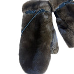 Vintage Brown Fur Mittens