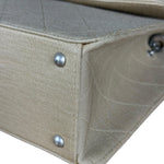 Chanel Beige Quilted Canvas Chain Flap Bag 1998