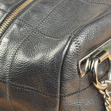 Chanel Black Leather Chocolate Bar Square-Stitched Bowler Shoulder Bag 2005