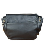 Tory Burch Black Marion Whipstitch Flap Shoulder Bag