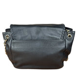 Tory Burch Black Marion Whipstitch Flap Shoulder Bag