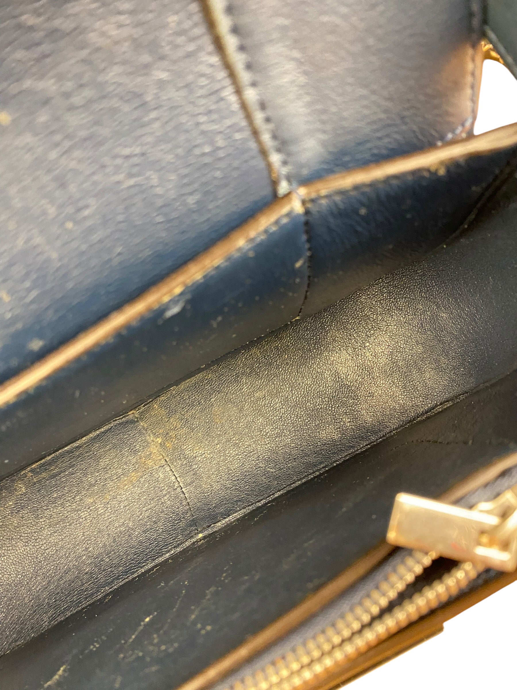 Celine Blue/Plum Leather Medium Frame Shoulder Bag