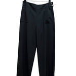 Chanel Vintage Black Wool Wide-Leg Trousers