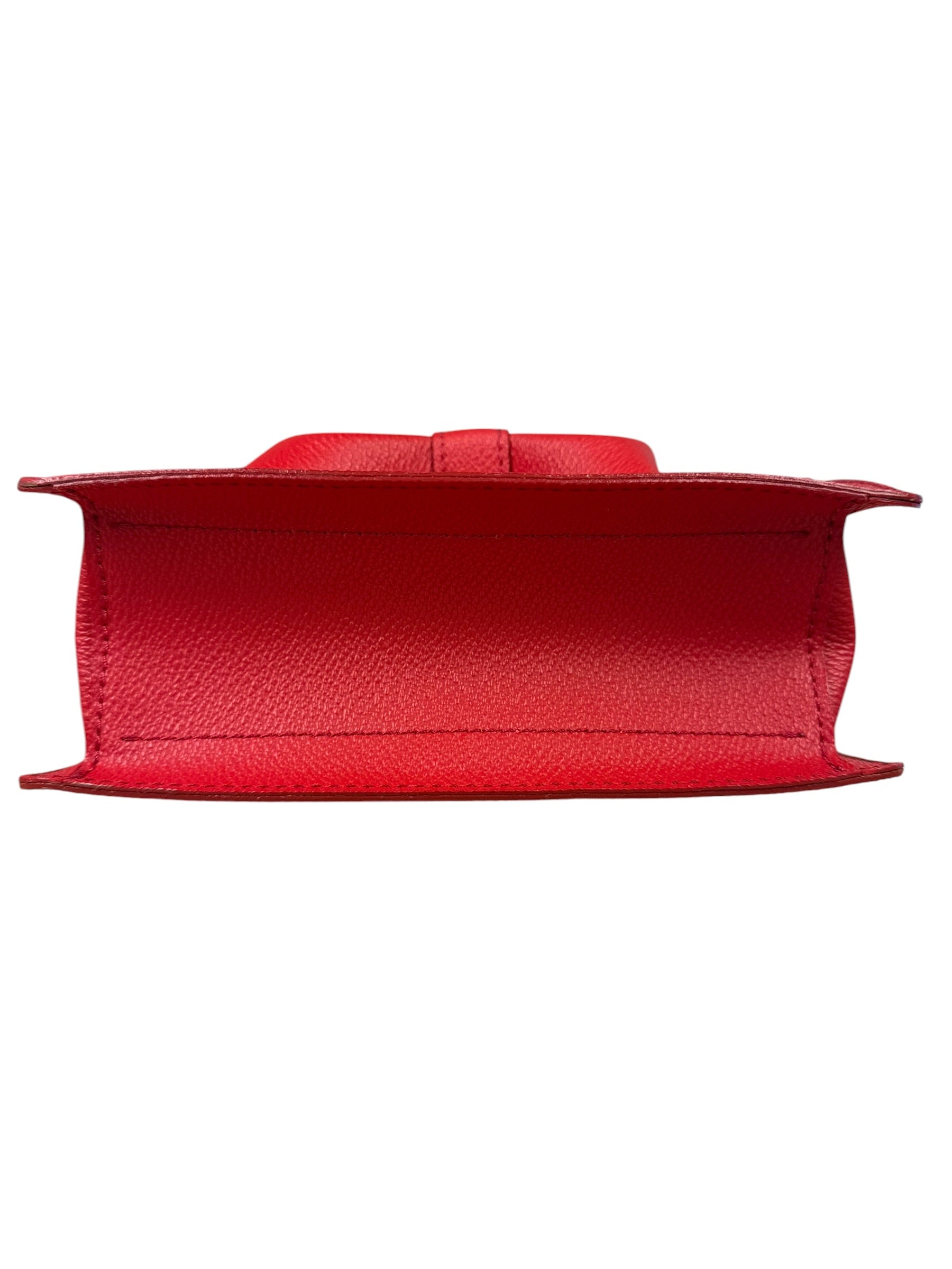 Blue Label Crestbridge Red Pebbled Leather Two-Way Bag